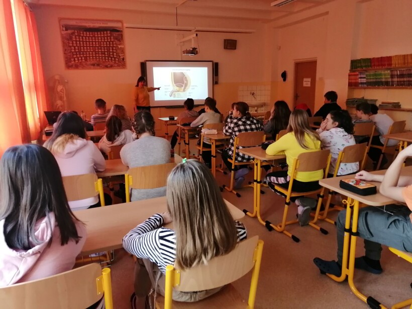 Präventionsveranstaltung mit Kindern einer Grundschule in Cheb