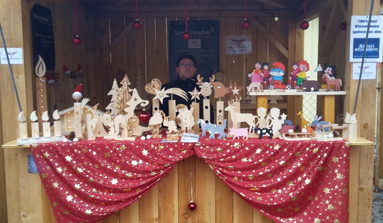 Weihnachtliche Holzdeko für Sternstunden 2021, Andys Holzwerkstatt