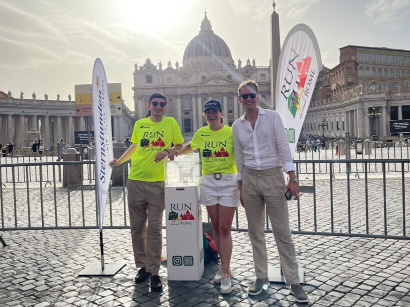 RunToRome, Sternstunden-Team in Rom, Jonathan Kietzke, Natalie Schmid, Florian Schwegler