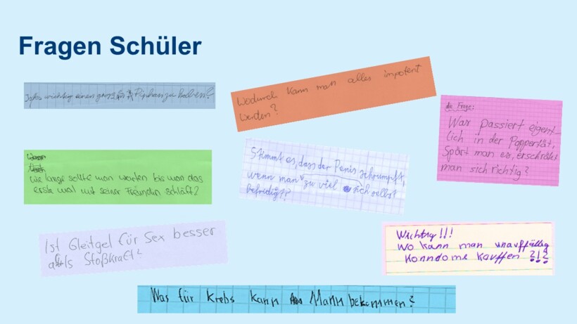 Fragen der Schüler