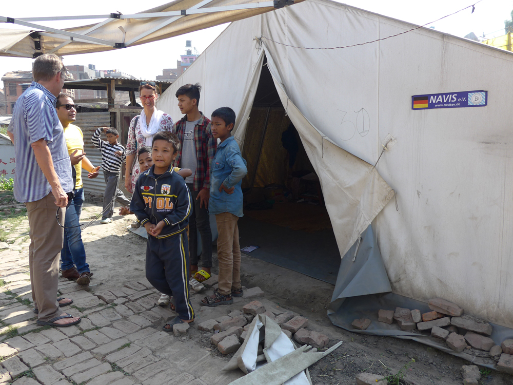 Projektbesuch Nepal 2016 Hermeler Lüddeckens Bhaktapur ehemaliges OP-Zelt