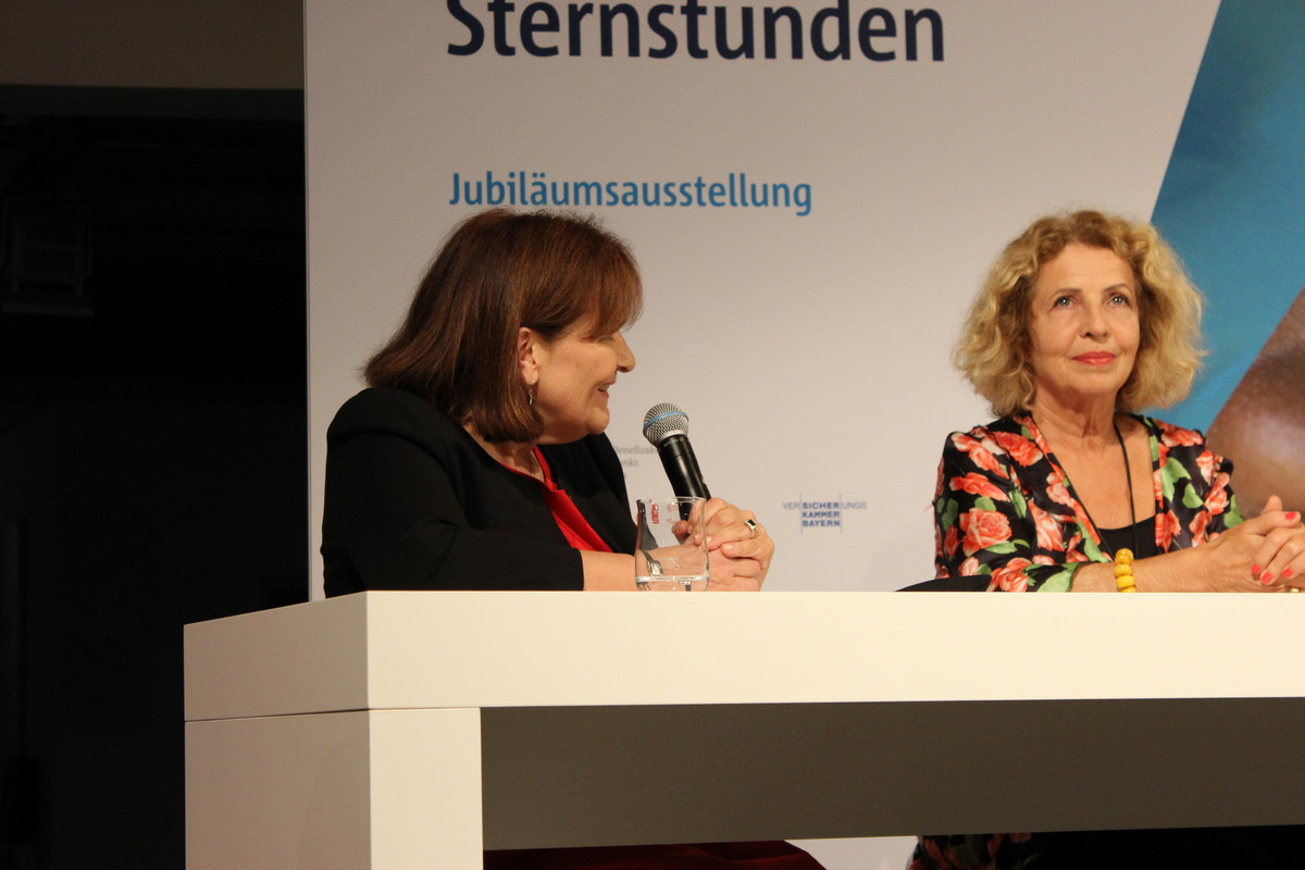 Vernissage Jubiläumsausstellung BayernLB 19.09.18 Felicitas Hanne Atemreich und Michaela May