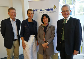 Besuch im Sternstunden-Büro: Jerusalem Foundation (v.l.: Dr. Ludger Hermeler, Marianne Lüddeckens, Gabriele Appel, Florian Streibl)